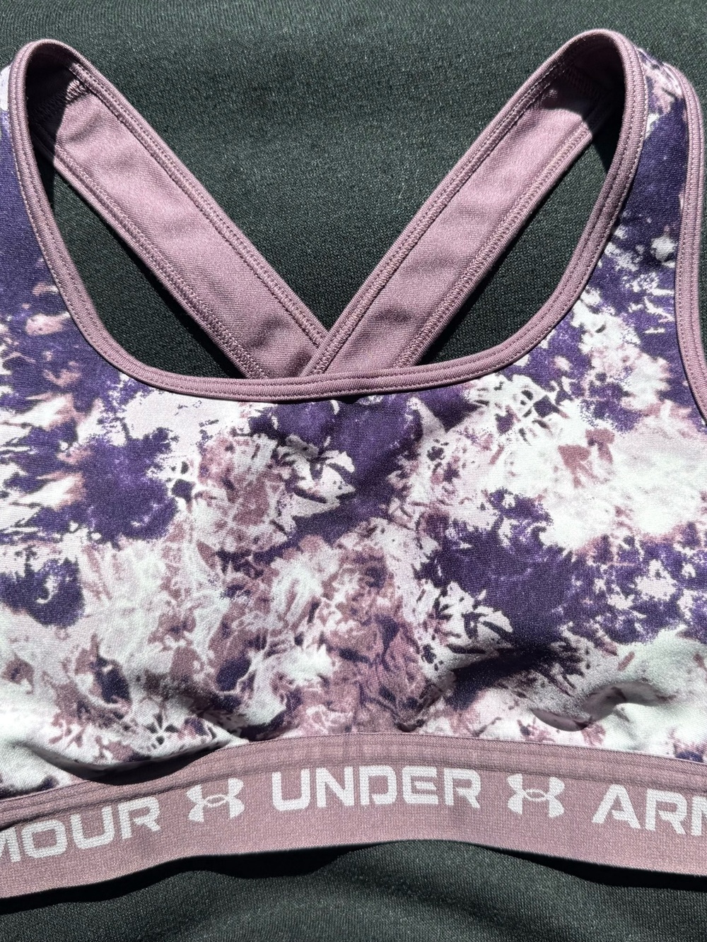 Under Armour Mauve Purple Tie-Dye Racerback Sports Bra